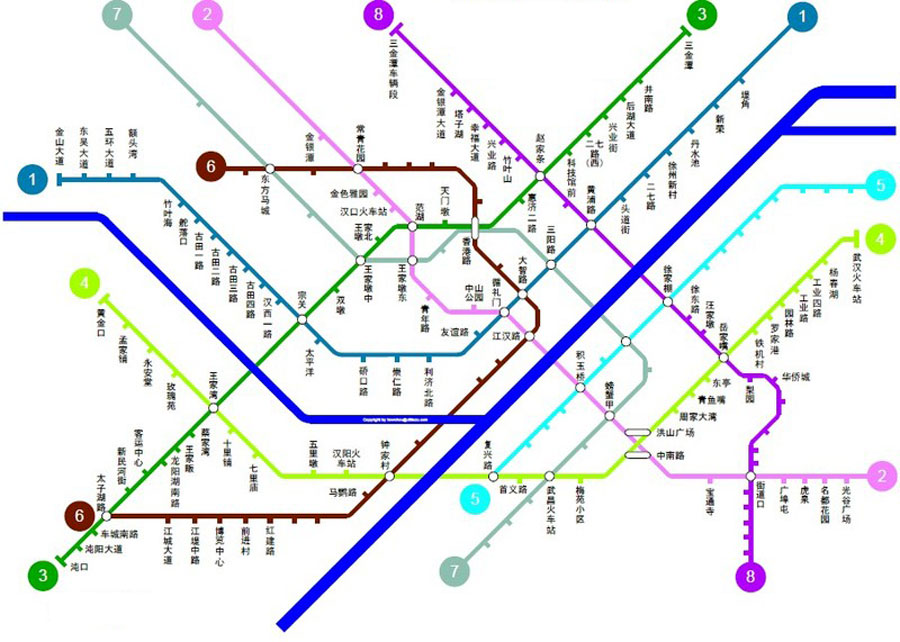 武汉地铁线路图-武汉地铁网